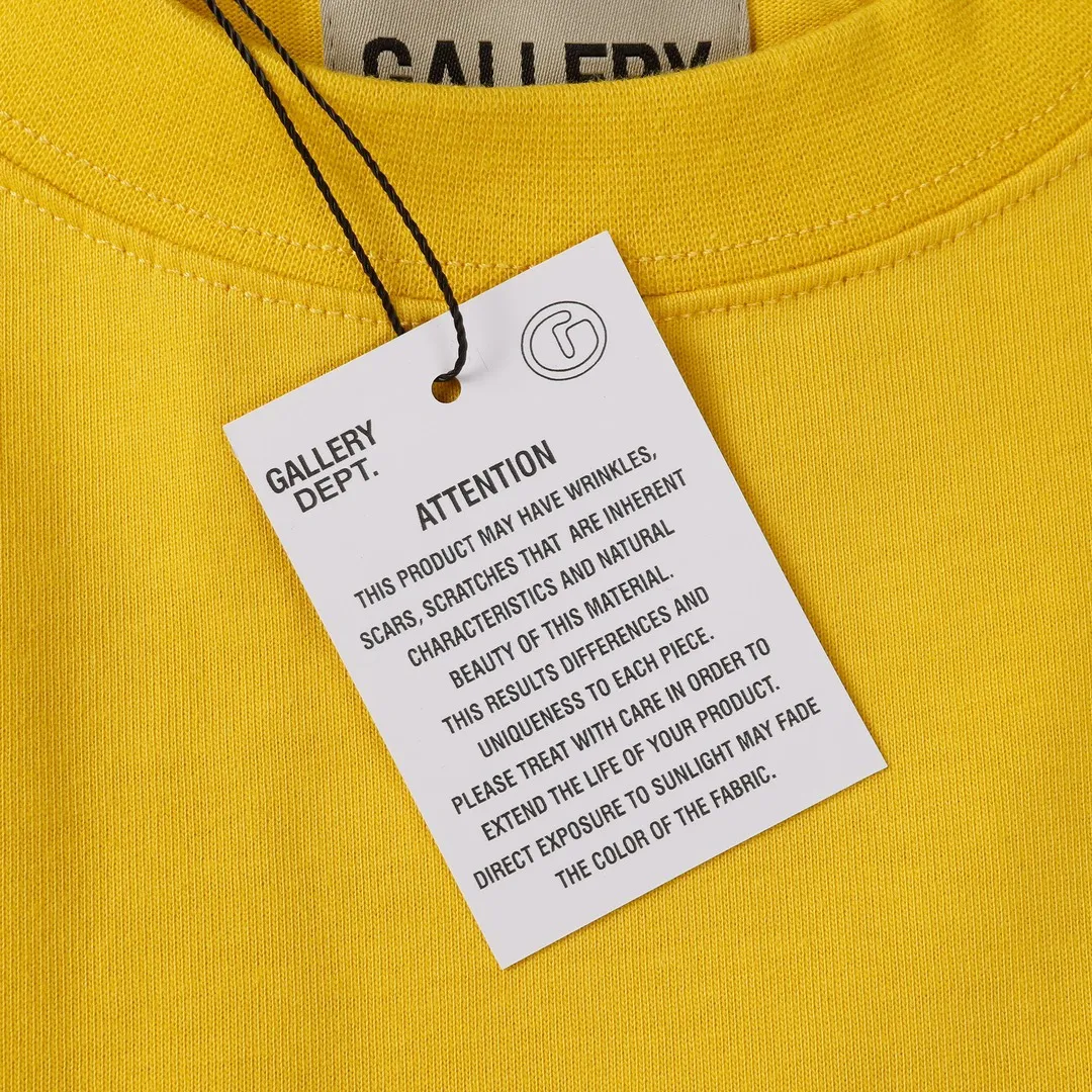 GALLERY.DEPT new summer short-sleeved model number: D3123#P106 color: white yellow code number: S M L XL